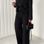 ست مهمونی زنانه کراپ کت و شلوار