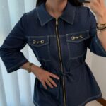 ست زنانه جین کت و شلوار