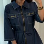 ست زنانه جین کت و شلوار