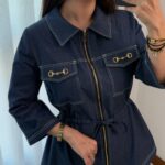 ست زنانه جین کت و شلوار